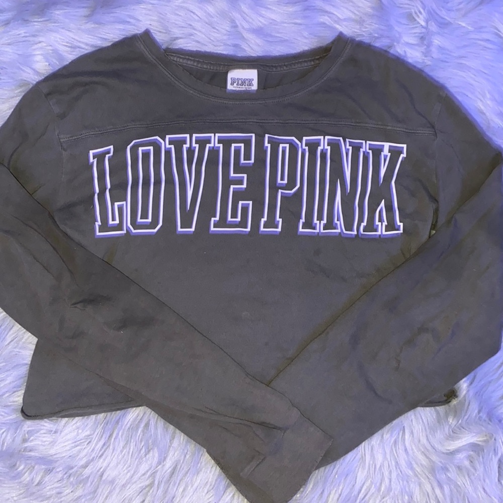 PINK cropped long-sleeve